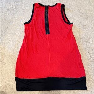 Red and Black Sleeveless Dress